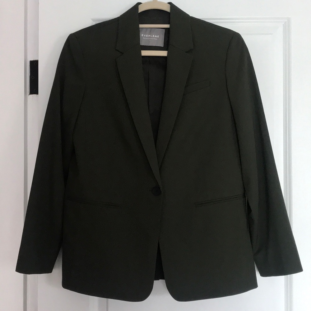 Olive Everlane Italian GoWeave Classic Blazer